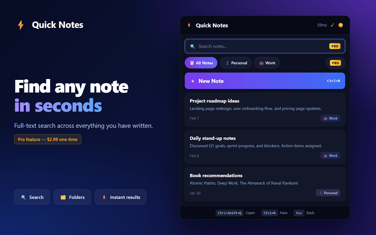 Quick Notes screenshot 2